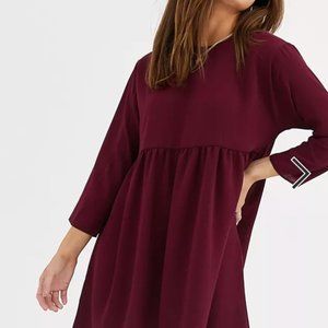 ASOS DESIGN long sleeve smock mini dress SIZE US 8